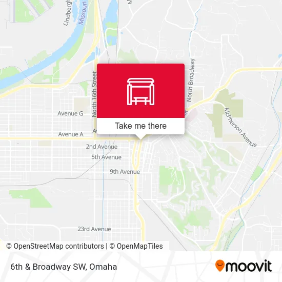 6th & Broadway SW map