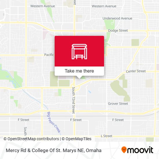 Mercy Rd & College Of St. Marys NE map