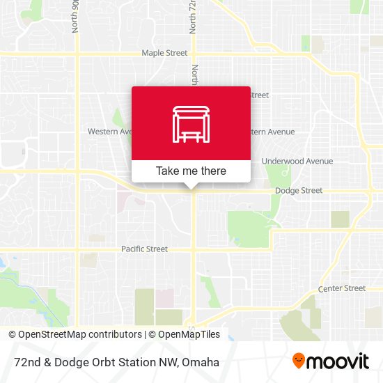 72nd & Dodge Orbt Station NW map