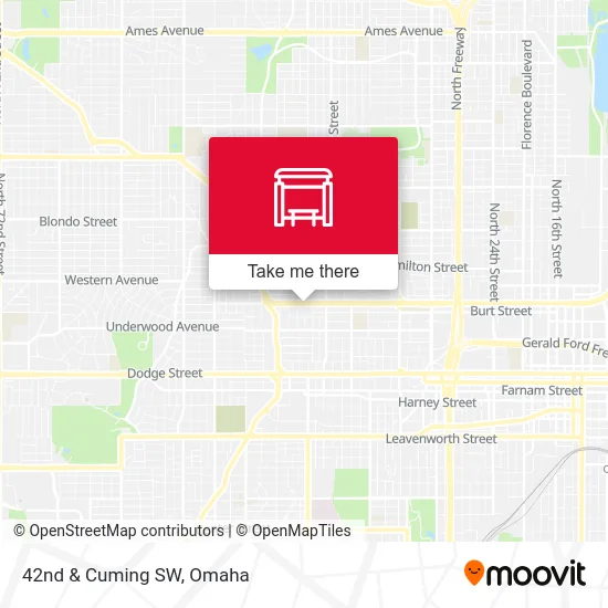 42nd & Cuming SW map