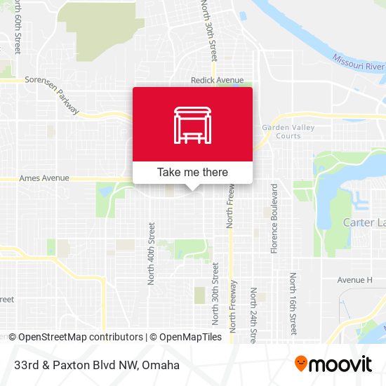 33rd & Paxton Blvd NW map