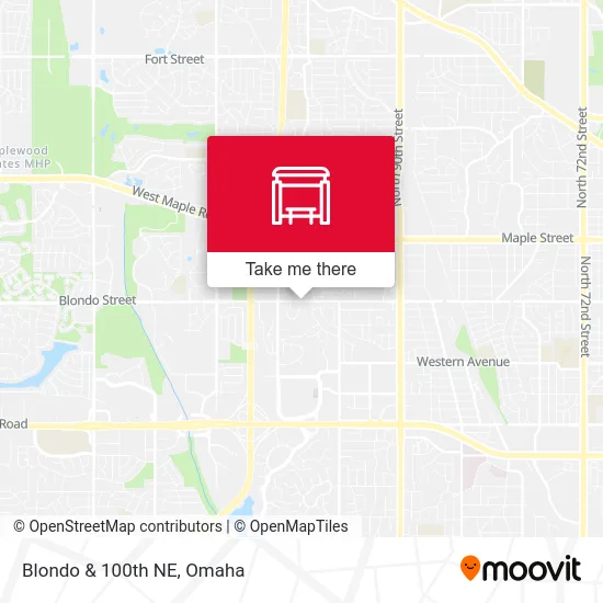 Blondo & 100th NE map