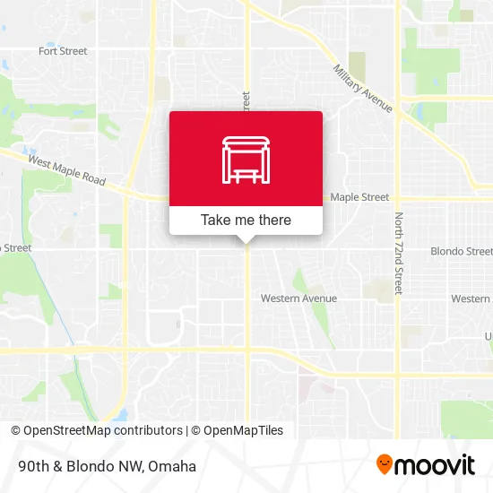 90th & Blondo NW map