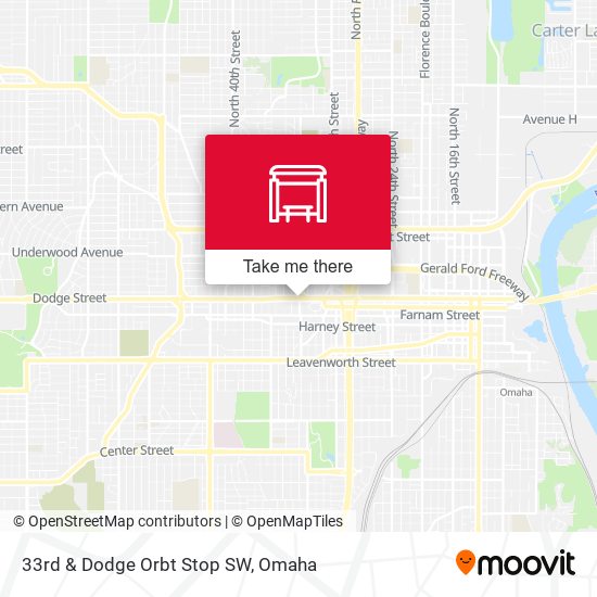 Mapa de 33rd & Dodge Orbt Stop SW