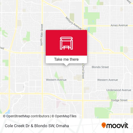 Cole Creek Dr & Blondo SW map