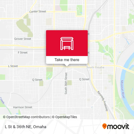 L St & 36th NE map