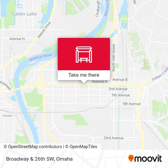 Broadway & 26th SW map