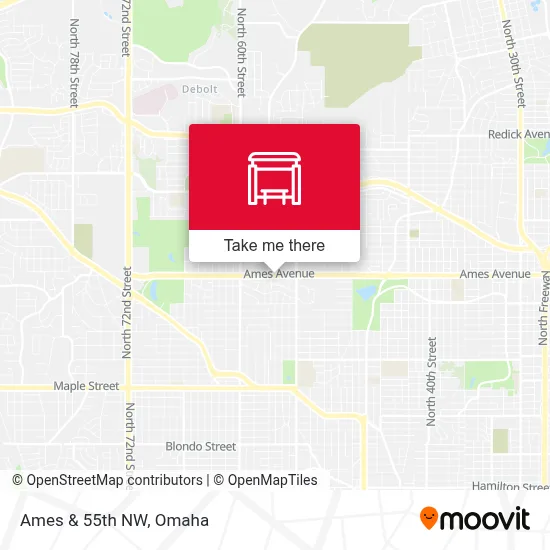 Ames & 55th NW map