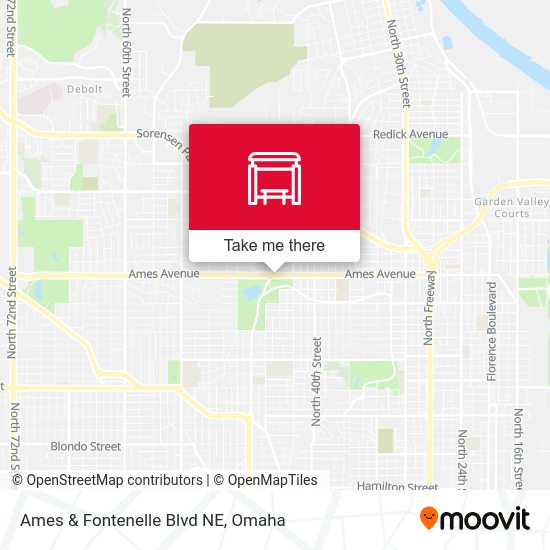 Fontenelle Blvd & Ames Ave NE map