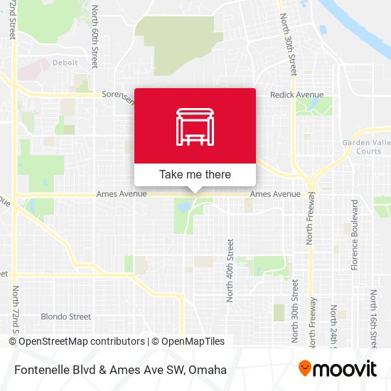 Mapa de Fontenelle Blvd & Ames Ave SW