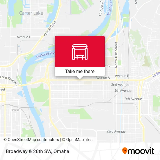 Broadway & 28th SW map