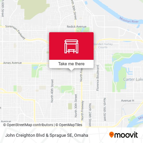 Mapa de John Creighton Blvd & Sprague SE