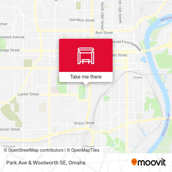 Park Ave & Woolworth SE map