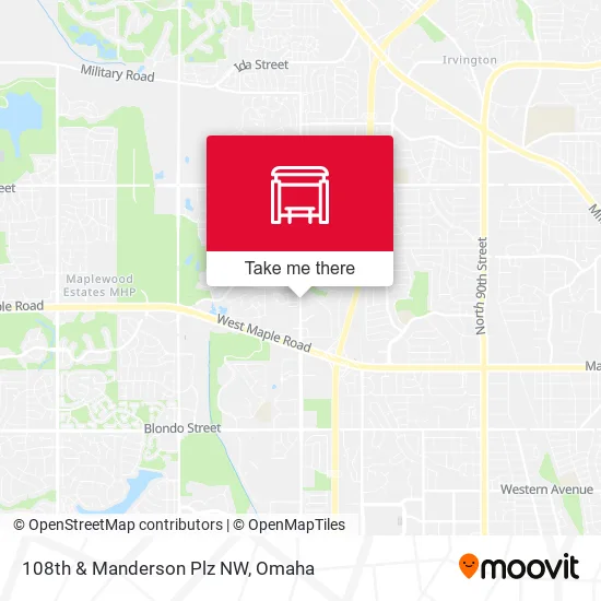 108th & Manderson Plz NW map