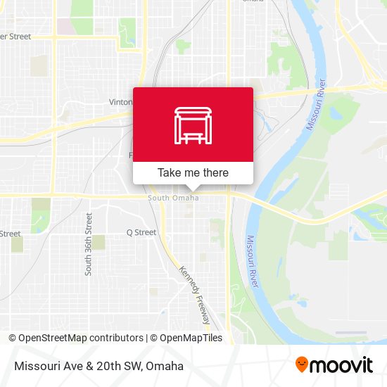 Missouri Ave & 20th SW map