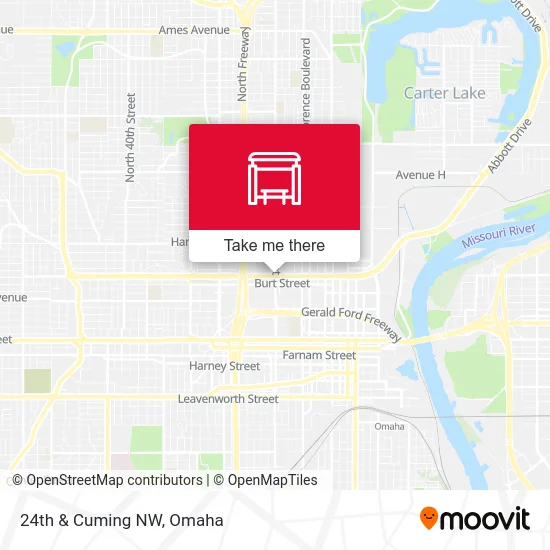 24th & Cuming NW map