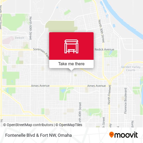 Fontenelle Blvd & Fort NW map