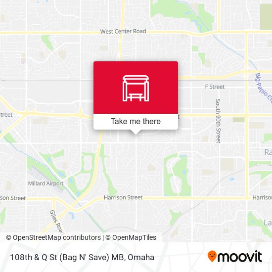 Mapa de 108th & Q St (Bag N' Save) MB