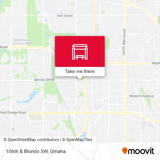106th & Blondo SW map