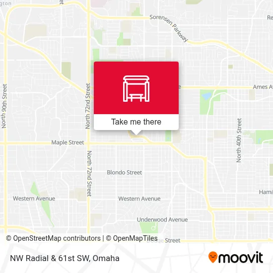 NW Radial & 61st SW map