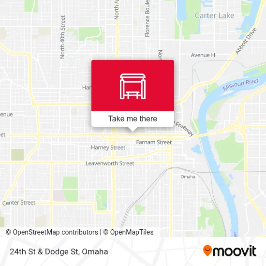 24th St & Dodge St map