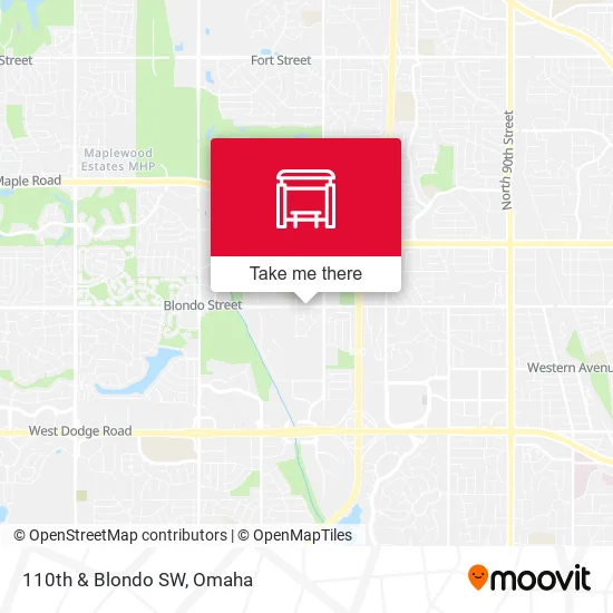 110th & Blondo SW map