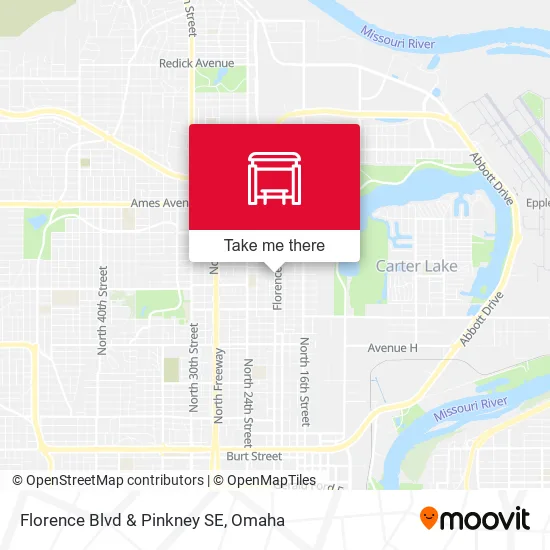 Florence Blvd & Pinkney SE map