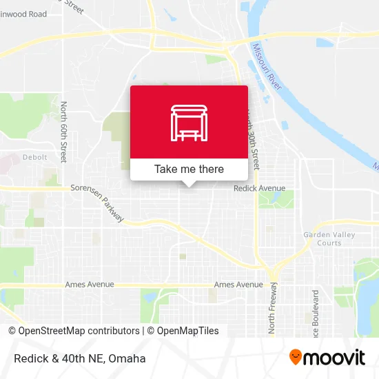 Redick & 40th NE map