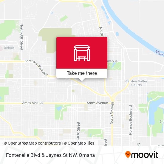 Fontenelle Blvd & Jaynes St NW map