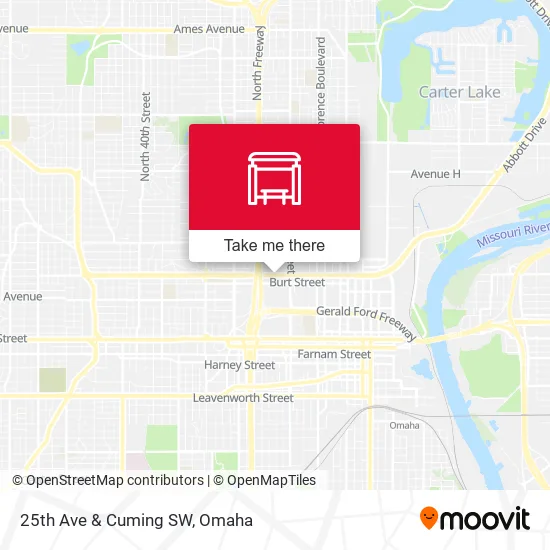 25th Ave & Cuming SW map