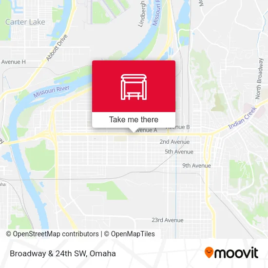 Broadway & 24th SW map