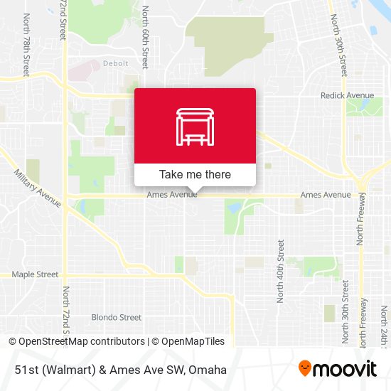 51st (Walmart) & Ames Ave SW map