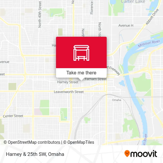 Harney & 25th SW map