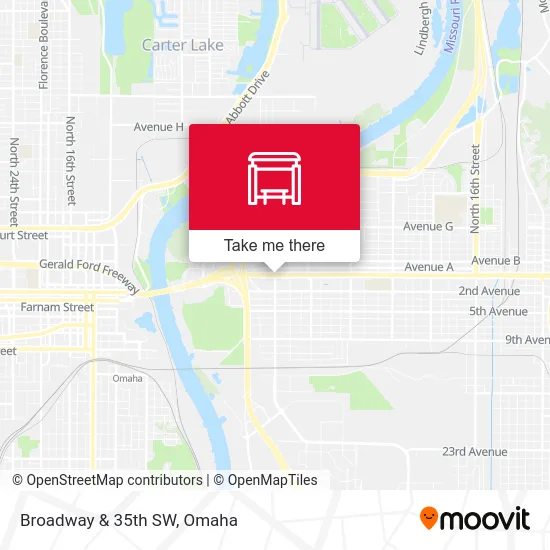 Broadway & 35th SW map