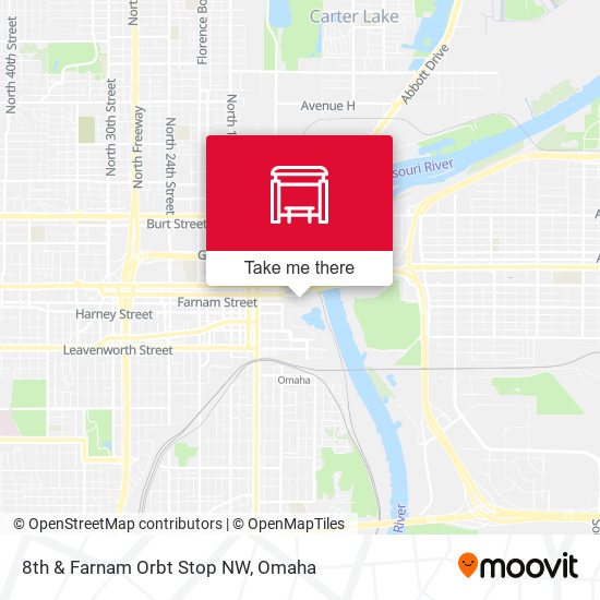 8th & Farnam Orbt Stop NW map