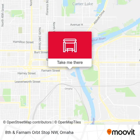 8th & Farnam Orbt Stop NW map