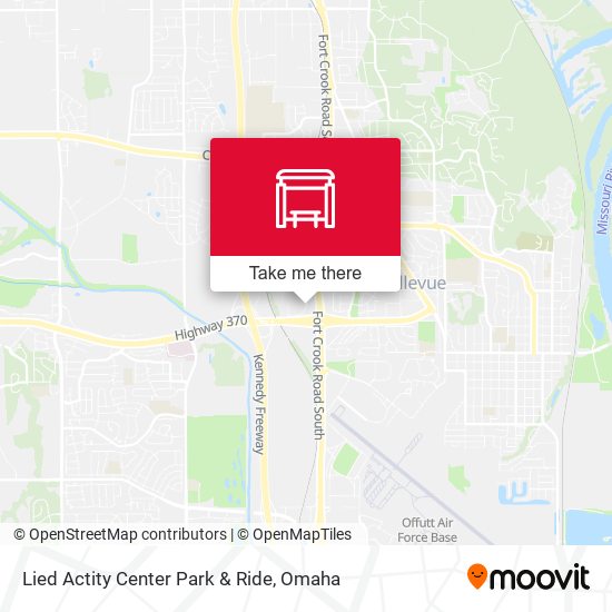 Lied Actity Center Park & Ride map