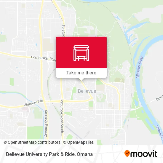 Bellevue University Park & Ride map