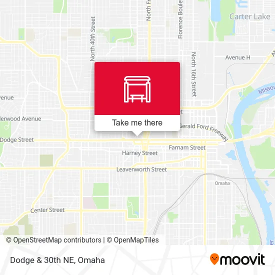 Dodge & 30th NE map