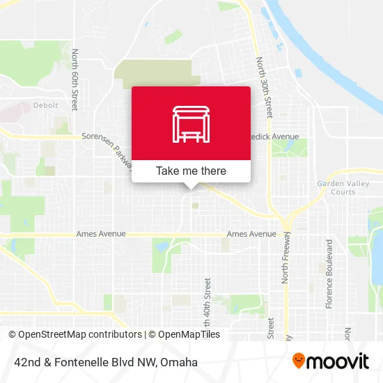 42nd & Fontenelle Blvd NW map