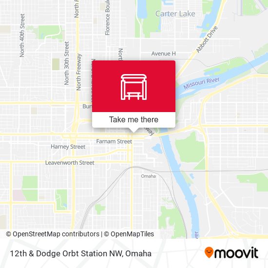 12th & Dodge Orbt Station NW map