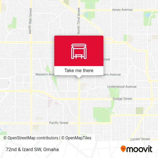 72nd & Izard SW map