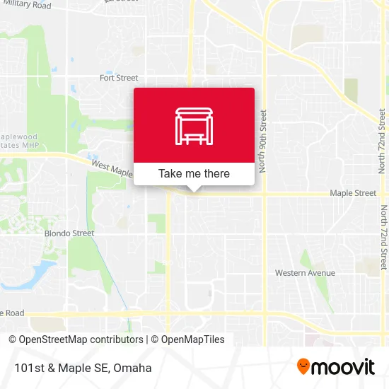 101st & Maple SE map
