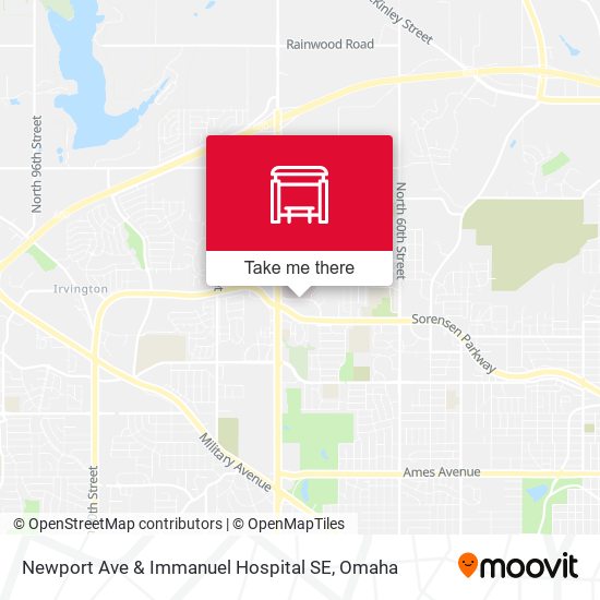 Newport Ave & Immanuel Hospital SE map