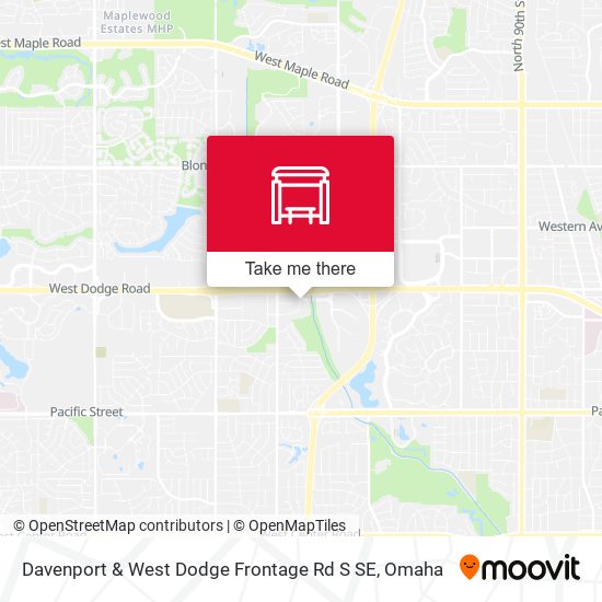 Davenport & West Dodge Frontage Rd S SE map