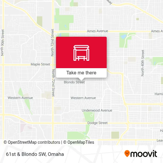 61st & Blondo SW map