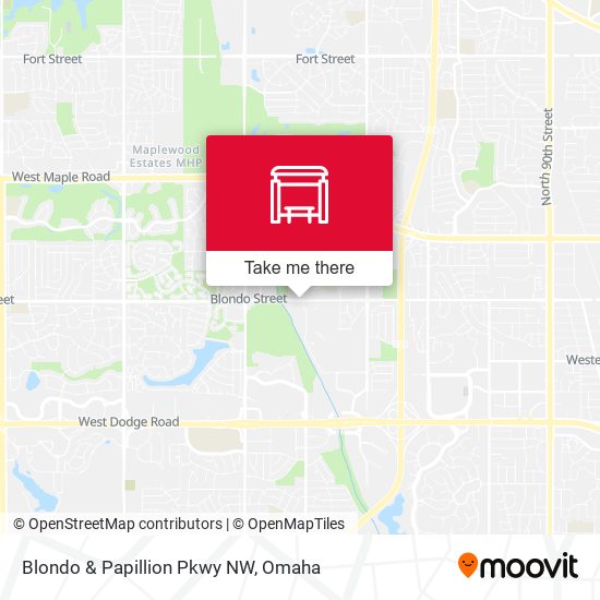 Mapa de Blondo & Papillion Pkwy NW