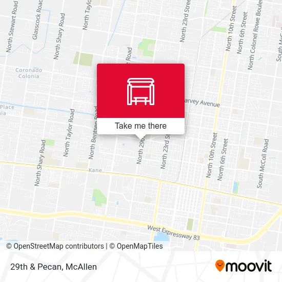 Mapa de 29th & Pecan