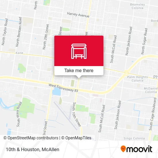 Mapa de 10th & Houston