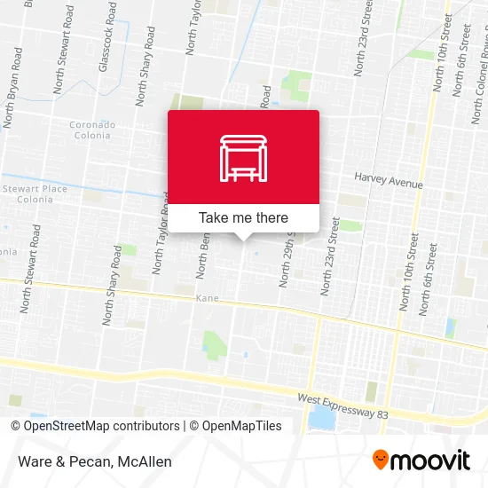 Mapa de Ware & Pecan